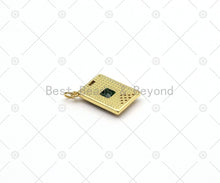 Load image into Gallery viewer, Enamel Colorful Cute Rectangle Folder Shape Pendant, 18K Gold Filled CZ Micro Pave Charm, Neckalce Bracelet Charm Pendant,Sku#LK509