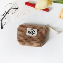 Load image into Gallery viewer, Waffle Texture Wristlet Bag – Minimalist Cotton Wristlet Pouch | Sarah Express