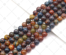 Load image into Gallery viewer, Blue Orange Tibetan Agate10mm Round Smooth Beads, Sku#U1185C