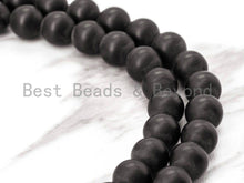 Load image into Gallery viewer, Quality Matte/Shiny Black Onyx Round Smooth Beads, sku#Q3