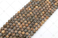 Load image into Gallery viewer, NEW STYLE Natural Tibetan Agate, Round 12mm Agate, Natural Agate, DZI Agate, 14'' Full Strand, Sku#U1247