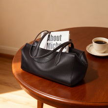 Load image into Gallery viewer, Women's Solid-Color High-Capacity Leather Tote Bag - Business Commuter Handbag