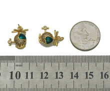 Load image into Gallery viewer, Gold CZ Helicopter Charm, Sku#LK691