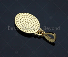 Load image into Gallery viewer, Enamel Oval Shape Charm Pendant, Gold Finish, Red/Black/Pink/White Oval Coin Charm, 11x17mm, sku#JL06