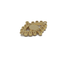 Load image into Gallery viewer, Gold CZ Enamel Evil Eye Connector, Sku#LD329
