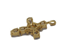 Load image into Gallery viewer, Teardrop CZ Cross With MOP Virgin Mary Charm, Sku#L658