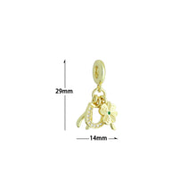 Load image into Gallery viewer, Flower Horseshoe Wishbone Charm Pendant,Sku#LD721