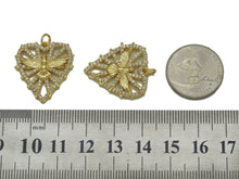 Load image into Gallery viewer, CZ Gold Eagle On Hollow Out Heart Charm, Sku#LK639