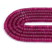 Load image into Gallery viewer, 6x10mm Red Jade Wheel Shape Smooth Beads, Sku#U2234