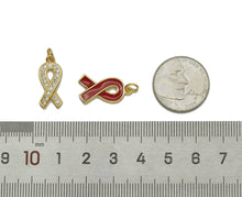 Load image into Gallery viewer, CZ Enamel Cancer Awareness Ribbon Pendant, Sku#LK603