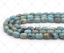 Load image into Gallery viewer, Blue Agate Barrel Smooth Beads, Sku#U1187