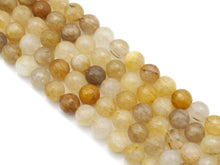 Load image into Gallery viewer, Genuine Rutilated Quartz Faceted Round Beads, Sku#U1401