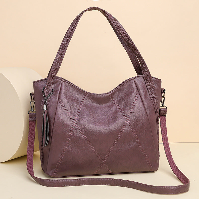 Women's PU Leather Crossbody Tote Bag – Spacious, Minimalist & Versatile