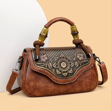 Load image into Gallery viewer, Handcrafted Leather-Embossed Retro Crossbody Bag - Floral Design Women's Shoulder Bag