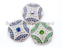 Load image into Gallery viewer, CZ Micro Pave 34mm Large Flower Disc, SKU#L199