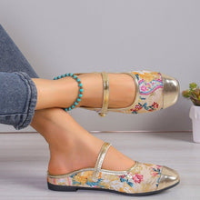 Load image into Gallery viewer, Women's Floral Slide Sandals - Stylish Summer Footwear with Buckle Detail