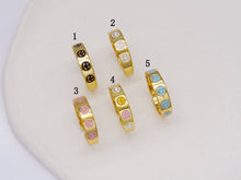 Load image into Gallery viewer, Enamel Smiley Face Adjustable Ring, Sku#B229