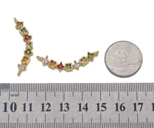 Load image into Gallery viewer, Colorful CZ Square Diamond String Connector Charm, Sku#LK752