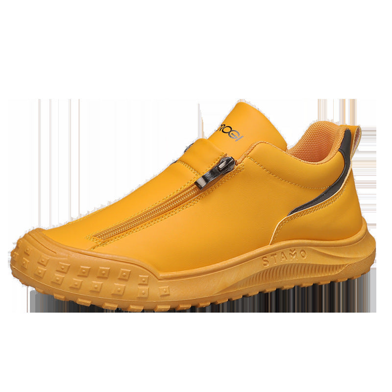Men's Side Zipper Loafer Shoes – Soft Sole Casual Slip-On with Rubber Outsole | Sizes EU 39–44