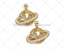 Load image into Gallery viewer, CZ Earth Charm, Sku#LK558