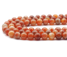 Load image into Gallery viewer, Genuine Red Botswana Agate Round Smooth Beads, Sku#U1399