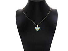 Load image into Gallery viewer, Gold Enamel Evil Eye On Heart Charm, Sku#L497