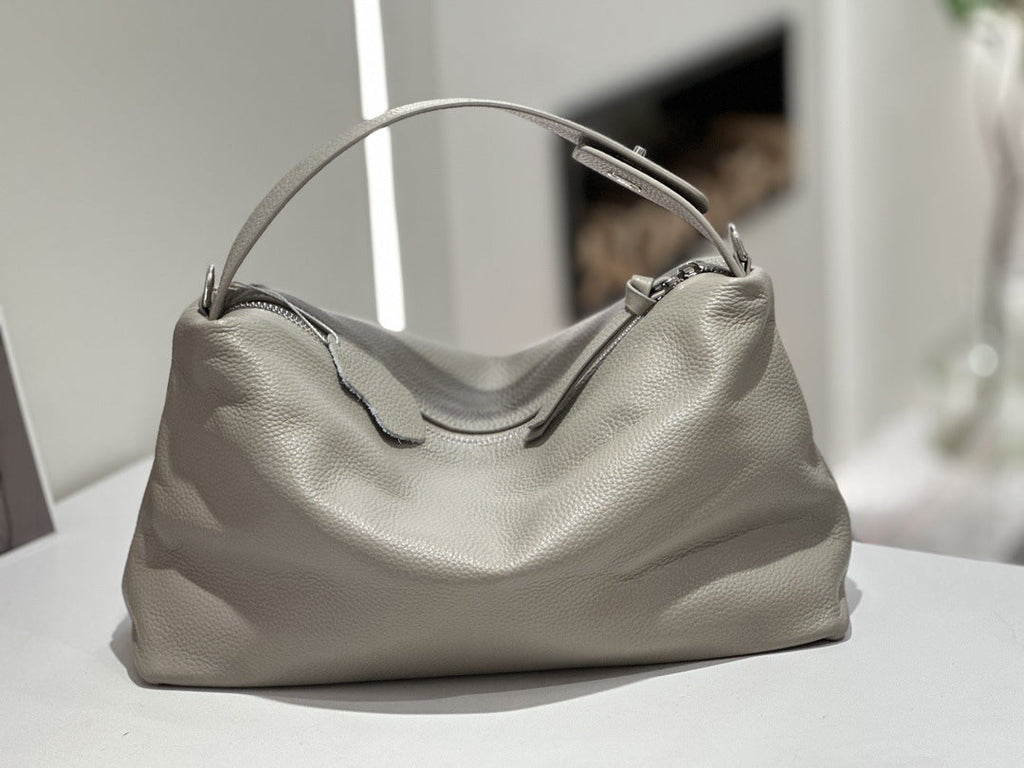 Genuine Leather Crossbody Tote Bag