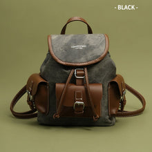 Load image into Gallery viewer, Women's Large Capacity Retro Color Block Textured Backpack – PU Leather Travel &amp; Daily Bag