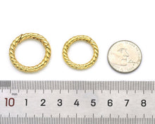 Load image into Gallery viewer, Round Gold Silver Texture Circle Snap Clasp , Sku#H342