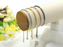 Load image into Gallery viewer, Ball Beads Adjustable Bracelet, Adjustable Bracelet Blanks, Slide Bead Expandable Bracelet Finding, Slider Bracelet,sku#P50