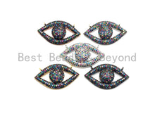 Load image into Gallery viewer, Rainbow CZ Micro Pave Eye Pendant,sku#F676