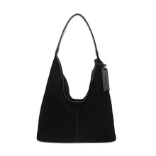 Load image into Gallery viewer, Women's Large-Capacity Tote Bag – Minimalist PU Leather Bucket Bag with Patchwork Detail
