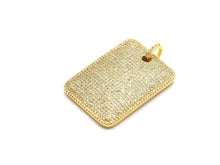 Load image into Gallery viewer, CZ Clear Micro Pave Large Rectangle Pendant, Rectangle Pave Pendant, Gold/Rose Gold/Silver/Gunmetal plated, 29x39mm, Sku#F666