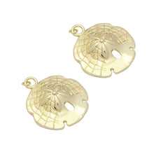 Load image into Gallery viewer, CZ Gold Flower Round Charm, Sku#LK791