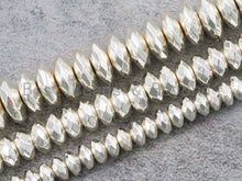 Load image into Gallery viewer, Bright Silver Hematite-2x3/2x4/3x6/3x8/6x10mm Rondelle Smooth /Faceted , SKU#S3