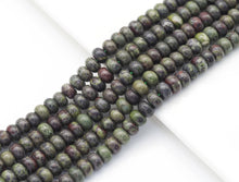 Load image into Gallery viewer, Genuine Dragon Blood Stone Rondelle Smooth Beads, Sku#U1407