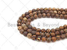 Load image into Gallery viewer, Natural Tibetan Brown Agate with Eye Beads, Dzi Eye Agate Beads, 8mm/10mm Tibetan Round Smooth Agate,15.5" Full Strand, Sku#U1107