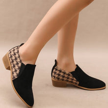 Load image into Gallery viewer, Women's Retro Color-Block Slip-On Shoes | Suede Mid Heel Dress Shoes
