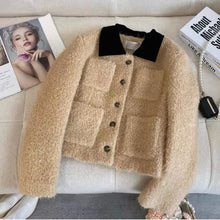 Load image into Gallery viewer, Women's Fashion Short Color-Block Lapel Jacket