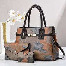 Load image into Gallery viewer, Large-Capacity Women's Crossbody Shoulder Bag – Three-Piece Set | PU Leather Commuter Bag