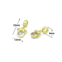 Load image into Gallery viewer, Large Hole CZ bezel bow head Pendant, Sku#LK1168