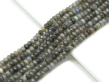 Load image into Gallery viewer, Natural Faceted Rondelle Labradorite Beads, Sku#HY13