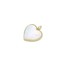 Load image into Gallery viewer, CZ Mother of Pearl Virgin Mary On Radiate Heart Charm Pendant, Sku#LK1149