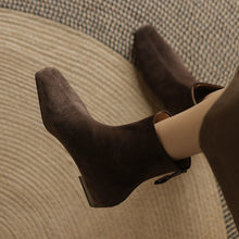 Load image into Gallery viewer, Suede Leather Ankle Boots