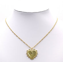 Load image into Gallery viewer, Gold Star On Spike Heart Pendant, Sku#LX104