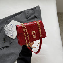 Load image into Gallery viewer, Crocodile-Print Chain Crossbody Bag