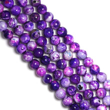 Load image into Gallery viewer, Purple Agate Round Smooth Beads, Sku#U1744