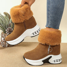 Load image into Gallery viewer, Women's Platform Fleece-Lined Ankle Boots | Height-Enhancing Winter Snow Boots