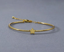 Load image into Gallery viewer, Thin Star Anchor Elephant Bangle, O108C