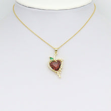 Load image into Gallery viewer, Big Crystal Dripping Heart Charm Pendant, Sku#LK1078